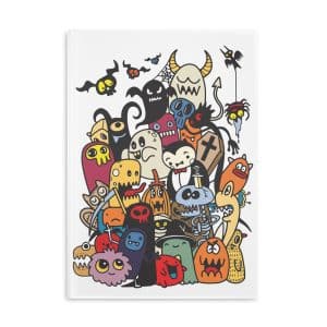 Hardcover Notebook with Puffy Covers Monsters