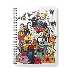 Wirobound Softcover Notebook, A5 Monsters